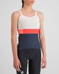 SPORTFUL Cyklistický dres bez rukávů - SNAP - bílá/modrá/červená