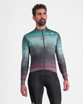 SPORTFUL Cyklistický dres s dlouhým rukávem zimní - FLOW SUPERGIARA THERMAL - zelená/fialová