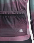 SPORTFUL Cyklistický dres s dlouhým rukávem zimní - FLOW SUPERGIARA THERMAL - zelená/fialová