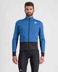 SPORTFUL Cyklistická větruodolná bunda - NEO SOFTSHELL - modrá/černá