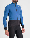 SPORTFUL Cyklistická větruodolná bunda - NEO SOFTSHELL - modrá/černá