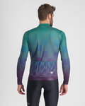 SPORTFUL Cyklistický dres s dlouhým rukávem zimní - ROCKET THERMAL - zelená/fialová