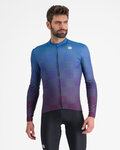 SPORTFUL Cyklistický dres s dlouhým rukávem zimní - ROCKET THERMAL - modrá/fialová