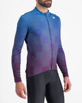 SPORTFUL Cyklistický dres s dlouhým rukávem zimní - ROCKET THERMAL - modrá/fialová