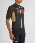 SPORTFUL Cyklistický dres s krátkým rukávem - BREAKOUT SUPERGIARA - černá/hnědá