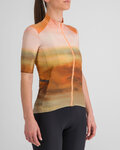 SPORTFUL Cyklistický dres s krátkým rukávem - FLOW SUPERGIARA - hnědá/béžová