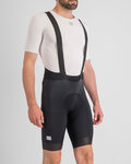 SPORTFUL Cyklistické kalhoty krátké s laclem - FIANDRE - černá