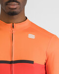 SPORTFUL Cyklistický dres s dlouhým rukávem zimní - PISTA THERMAL - červená/oranžová