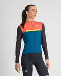 SPORTFUL Cyklistický dres s dlouhým rukávem zimní - PISTA THERMAL W - modrá/černá/oranžová