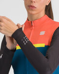 SPORTFUL Cyklistický dres s dlouhým rukávem zimní - PISTA THERMAL W - modrá/černá/oranžová