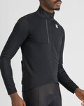 SPORTFUL Cyklistická zateplená bunda - GIARA SOFTSHELL - černá