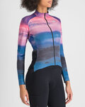SPORTFUL Cyklistický dres s dlouhým rukávem zimní - FLOW SUPERGIARA THERMAL W - modrá/růžová