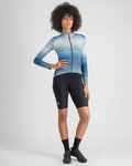 SPORTFUL Cyklistický dres s dlouhým rukávem zimní - FLOW SUPERGIARA THERMAL W - modrá