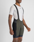 SPORTFUL Cyklistické kalhoty krátké s laclem - SUPERGIARA 2 - zelená/černá