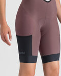 SPORTFUL Cyklistické kalhoty krátké s laclem - SUPERGIARA 2 W - fialová