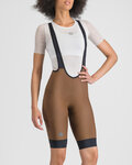 SPORTFUL Cyklistické kalhoty krátké s laclem - GIARA 2 W - hnědá