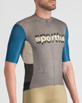 SPORTFUL Cyklistický dres s krátkým rukávem - SUPERGIARA LOGO - modrá/šedá