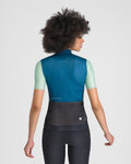 SPORTFUL Cyklistický dres s krátkým rukávem - SUPERGIARA LOGO W - modrá/zelená