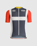 SPORTFUL Cyklistický dres s krátkým rukávem - CLASSIC HERITAGE - modrá/bílá/červená/žlutá