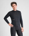 SPORTFUL Cyklistický dres s dlouhým rukávem zimní - CLASSIC THERMAL - černá