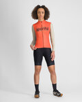 SPORTFUL Cyklistický dres s dlouhým rukávem zimní - SUPERGIARA LOGO THERMAL W - oranžová/šedá
