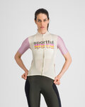 SPORTFUL Cyklistický dres s krátkým rukávem - SUPERGIARA LOGO 2 - béžová