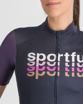 SPORTFUL Cyklistický dres s krátkým rukávem - SUPERGIARA LOGO 2 - modrá/fialová