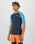 KARPOS Cyklistické triko s krátkým rukávem - LAVAREDO - černá/modrá