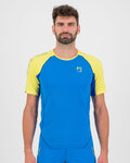 KARPOS Cyklistické triko s krátkým rukávem - LAVAREDO - modrá/žlutá
