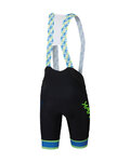 KARPOS Cyklistické kalhoty krátké s laclem - VERVE - černá/zelená