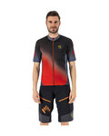KARPOS Cyklistický dres s krátkým rukávem - JUMP - červená/černá
