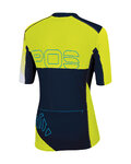 KARPOS Cyklistický dres s krátkým rukávem - VERVE - žlutá/modrá