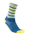 KARPOS Cyklistické ponožky klasické - VERVE - modrá/zelená/žlutá