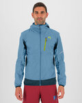 KARPOS Cyklistická větruodolná bunda - LOT EVO - světle modrá/černá