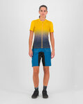 KARPOS Cyklistický dres s krátkým rukávem - VERVE EVO - žlutá/modrá