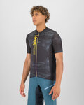 KARPOS Cyklistický dres s krátkým rukávem - GREEN FIRE - černá/žlutá