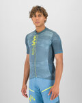 KARPOS Cyklistický dres s krátkým rukávem - GREEN FIRE - žlutá/modrá