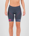 KARPOS Cyklistické kalhoty krátké bez laclu - VERVE EVO W - modrá/růžová