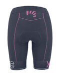 KARPOS Cyklistické kalhoty krátké bez laclu - VERVE EVO W - modrá/růžová