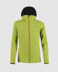 KARPOS Cyklistická větruodolná bunda - LAVAREDO WINTER KIDS - zelená/černá