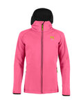 KARPOS Cyklistická větruodolná bunda - LAVAREDO KID WINTER - růžová/černá