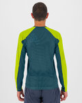 KARPOS Cyklistické triko s dlouhým rukávem - LAVAREDO - zelená/žlutá