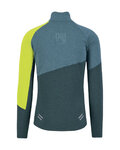KARPOS mikina - VAL VIOLA FULL-ZIP - zelená/žlutá