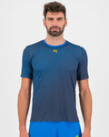 KARPOS Cyklistické triko s krátkým rukávem - LAVAREDO ULTRA - černá/modrá