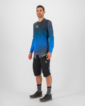 KARPOS Cyklistický dres s dlouhým rukávem letní - VAL DI DENTRO - šedá/modrá