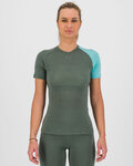 KARPOS Cyklistické triko s krátkým rukávem - DINAMICO MERINO 130 W - zelená