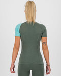 KARPOS Cyklistické triko s krátkým rukávem - DINAMICO MERINO 130 W - zelená