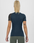 KARPOS Cyklistické triko s krátkým rukávem - DINAMICO MERINO 130 W - modrá/černá