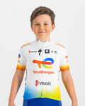 SPORTFUL Cyklistický dres s krátkým rukávem - TOTAL ENERGIES KIDS - bílá/vícebarevná