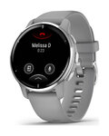 GARMIN chytré hodinky - VENU 2 PLUS - šedá/stříbrná